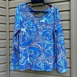 Lilly Pulitzer Tristan top shirt stretch size XL NWT MSRP 78.00